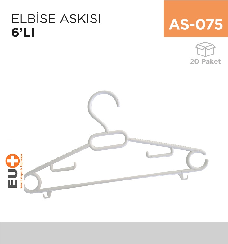 Elbise Askısı Orkide-Papatya 6'Lı