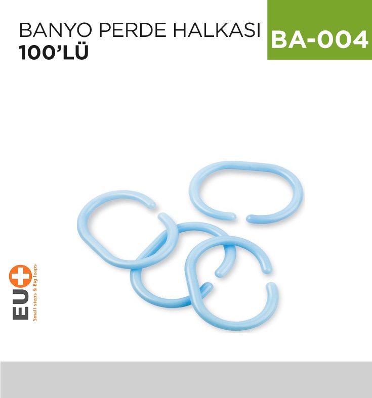 Banyo Perde Halkası 20'Li (Y-116) - Koli:100 Adet