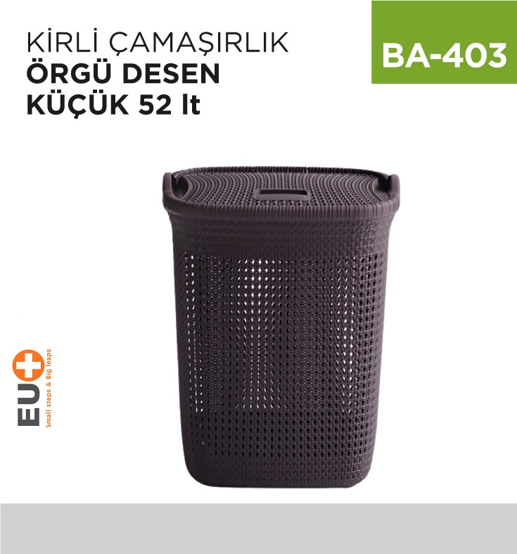 Kirli Çamaşırlık Örgü Desen Küçük 52 Lt (8065)