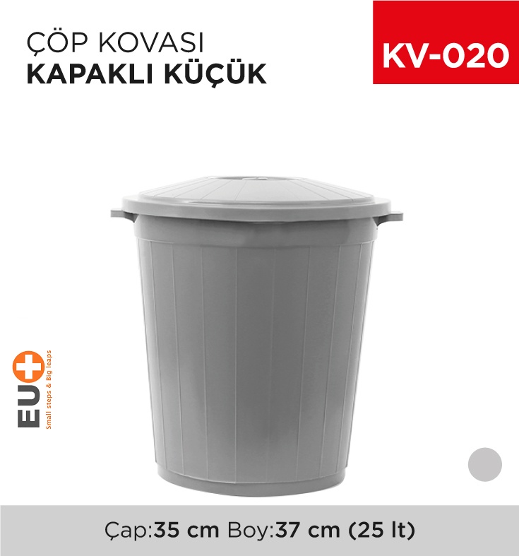 Küçük Çöp Kovası Kapaklı 25 Lt (Up 108)