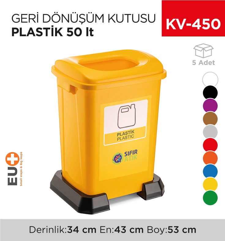 Geri Dönüşüm Kutusu Plastik 50 Lt (4395)
