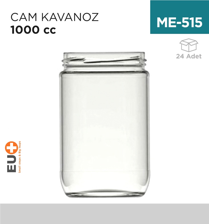 Cam Kavanoz 1000 Cc Kapaksız