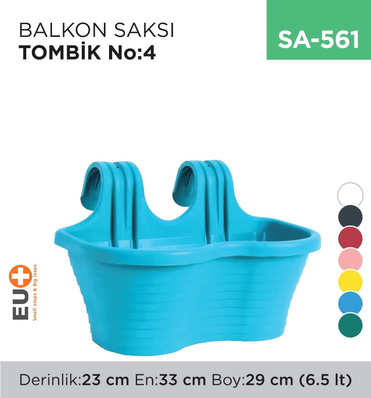 Balkon Saksı Tombik No:4 (6.5 Lt) (Tom4)