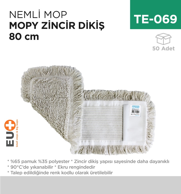 Nemli Mop Cety Zincir Dikiş 80 Cm