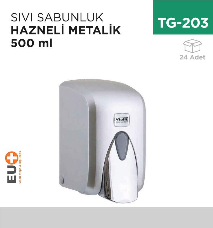 Sıvı Sabunluk Hazneli M.Gri 500 Ml (S5C)