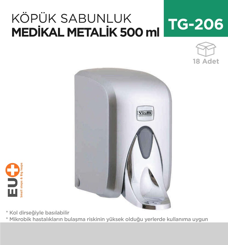 +Köpük Sabunluk Medikal M.Gri 500 Ml (F5Mc)