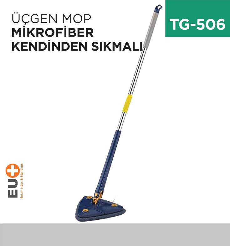 Üçgen Mop Mikrofiber Kendinden Sıkmalı - Koli:24 Adet