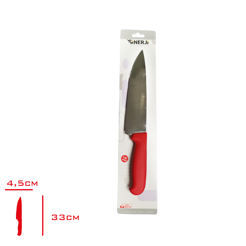 Silver Şef Bıçağı 2 No 21 Cm Kırmızı 10116