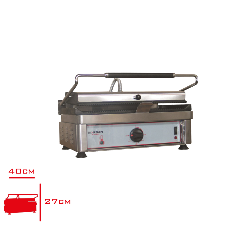 Tek Kapaklı Tost Makinası 27*40 Cm Pişirme Yüzeyi Int-Sg0064