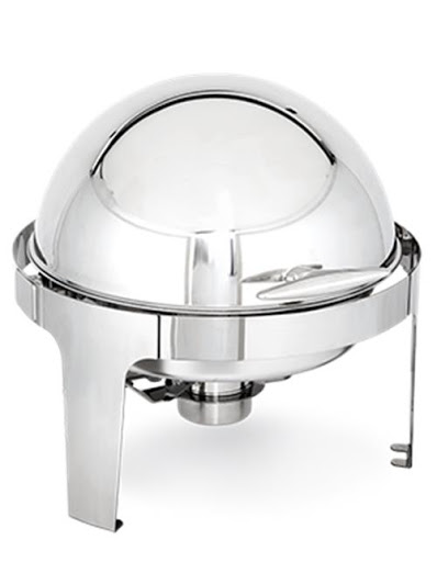 Leva Chafing Dish Klasik Yuvarlak Jelli Camlı  L-30627