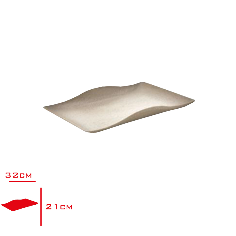 Atlas Açık Büfe Sunum 32*21 Cm Krem Mat C-786