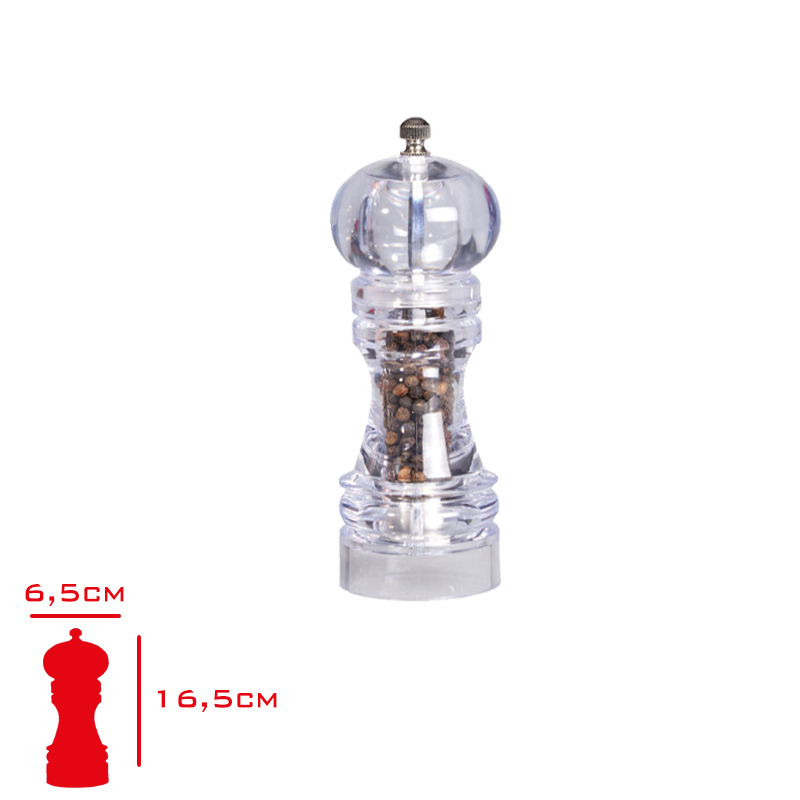 Evmoni Tuz Karabiber Değirmeni Akrilik 16 Cm Evm-01075
