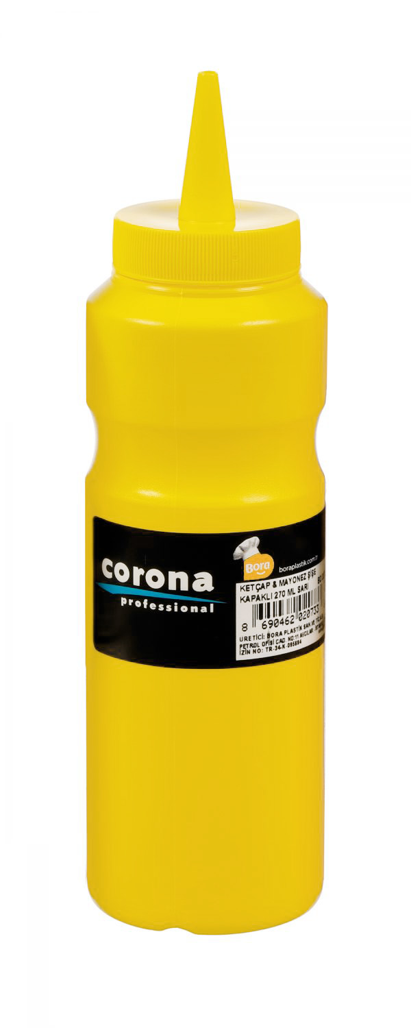 Bora Mayonez &amp; Ketçap Şişe Kapaklı 270 Ml Sarı Bo-2073