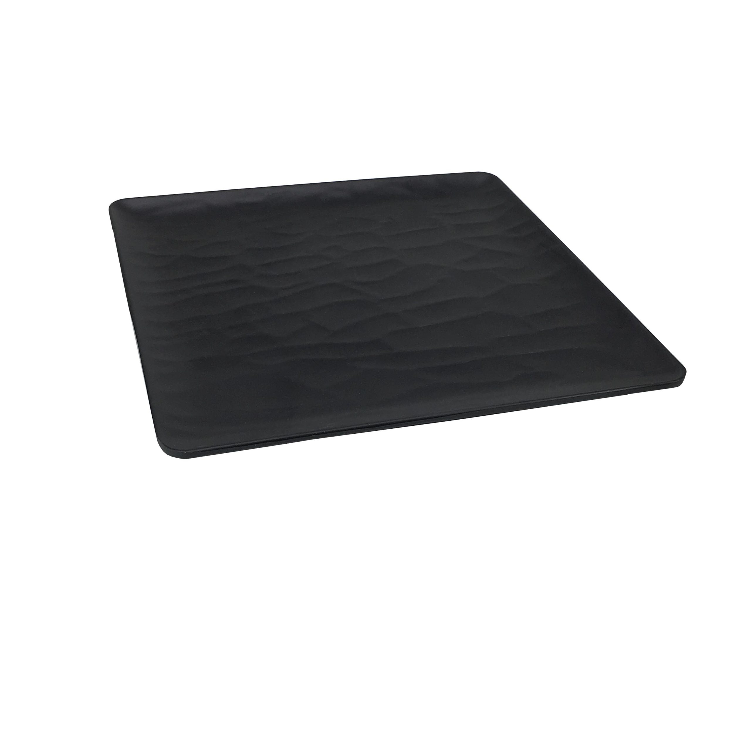 Özgül MELAMİN Porelin Kare Servis 26*26 Cm Siyah Rölyefli Tr349