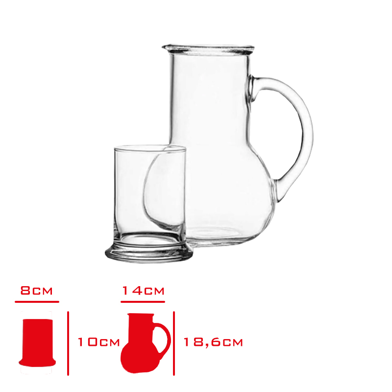 Sürahi Bardaklı Set 98328 Paşabahçe