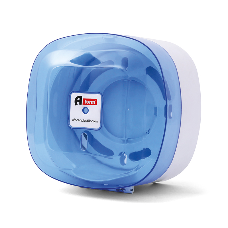 Aform Tuvalet Kağıdı Verici Büyük İçten Çekme Dispenser Şeffaf Mavi Bta 108/Af-409