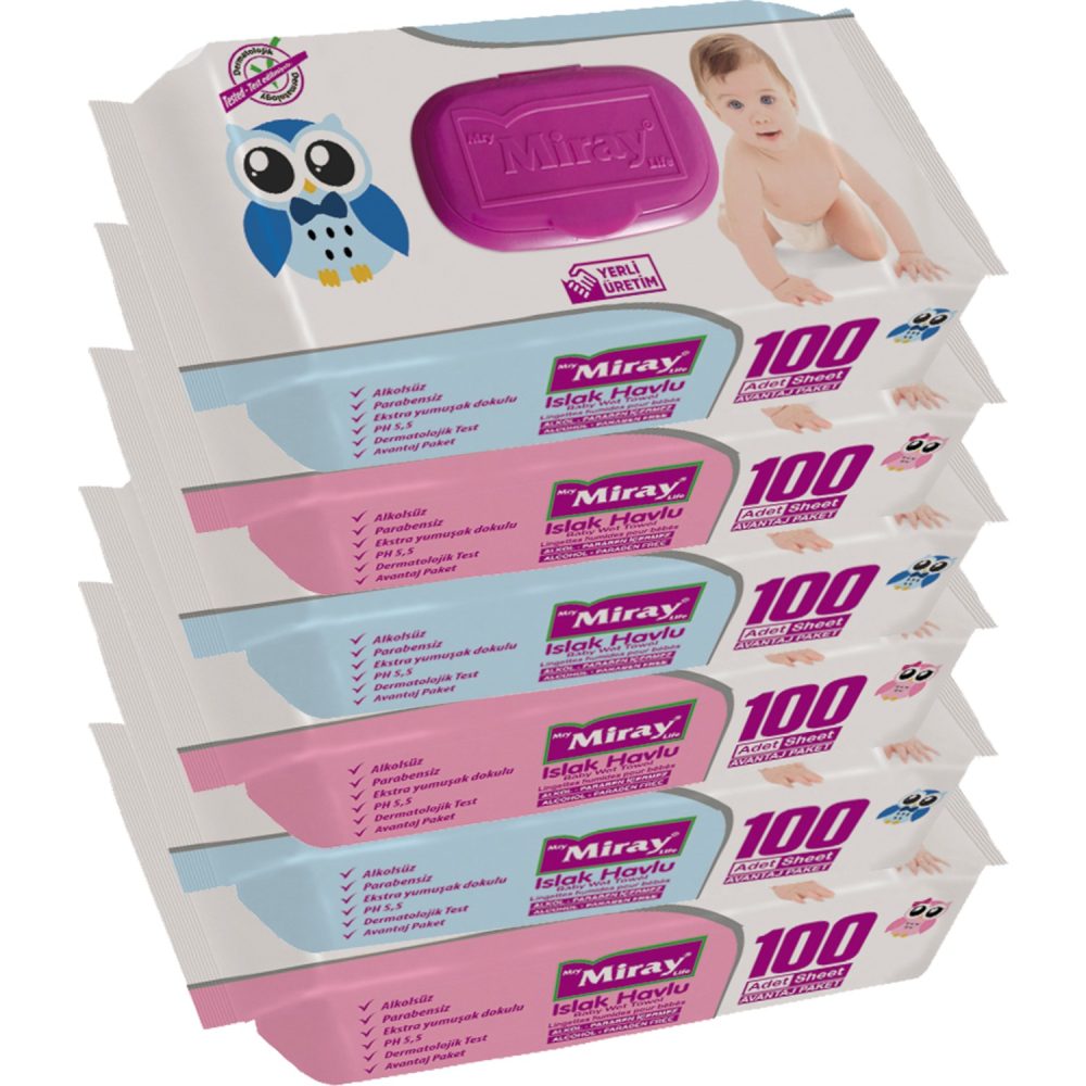 Miray Islak Havlu 100Lü Paket - guzeltedarik.com