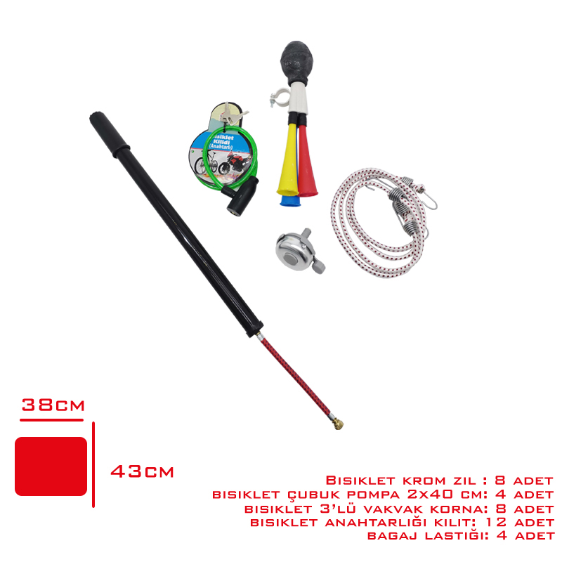 BISIKLET MALZEMELERI 36 PARCA SET