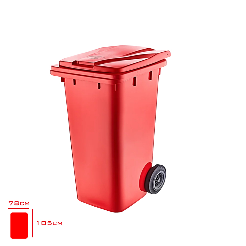 TEMA KONTEYNER 240 LT KIRMIZI