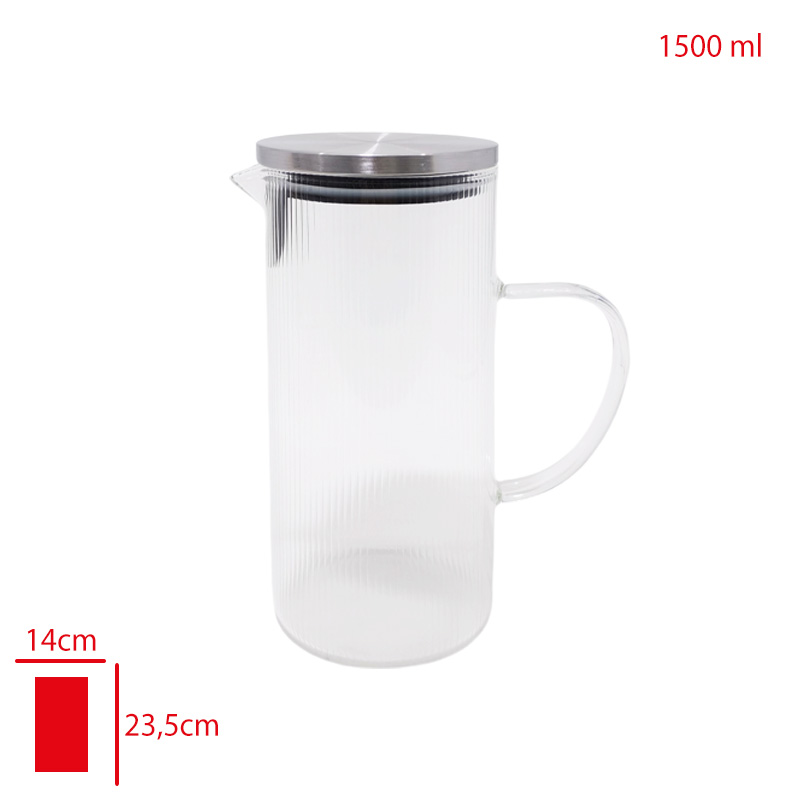 ALKAYA CAM SURAHI INCE DESENLI 1500 ML ALK-0013 - 