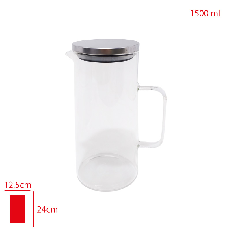 ALKAYA CAM SURAHI DUZ DESENLI 1500 ML ALK-0014 - 