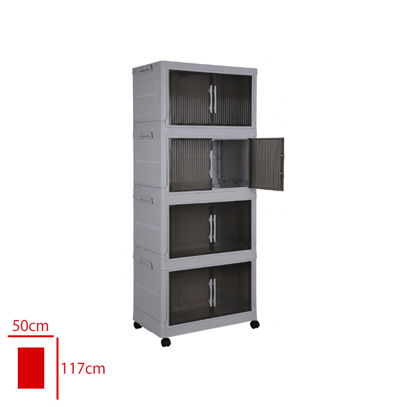 TITIZ KATLANIR DOLAP 4 LU GRI TP-756 - 