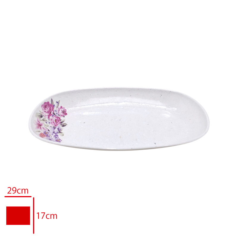MELAMIN KAYIK TABAK CICEKLI 29 CM KOD:146-2 - 