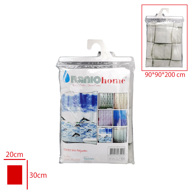 BANYO PERDESI CIFT KANAT POLYESTER 90*90*200