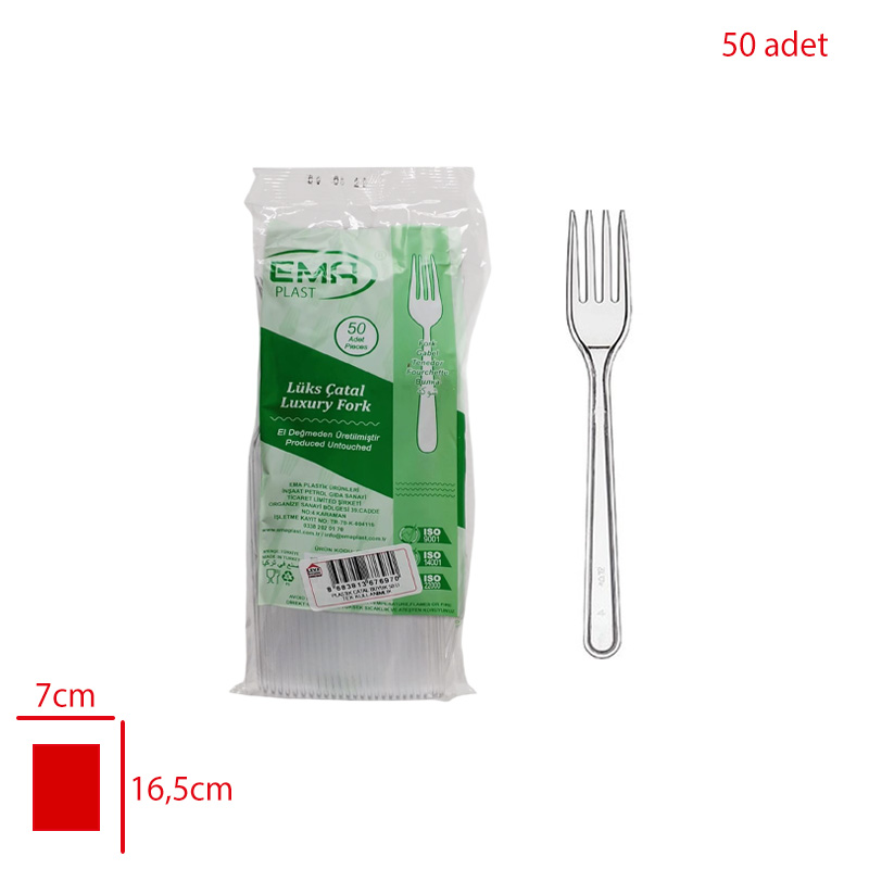 PLASTIK CATAL BUYUK 50 LI TEK KULLANIMLIK