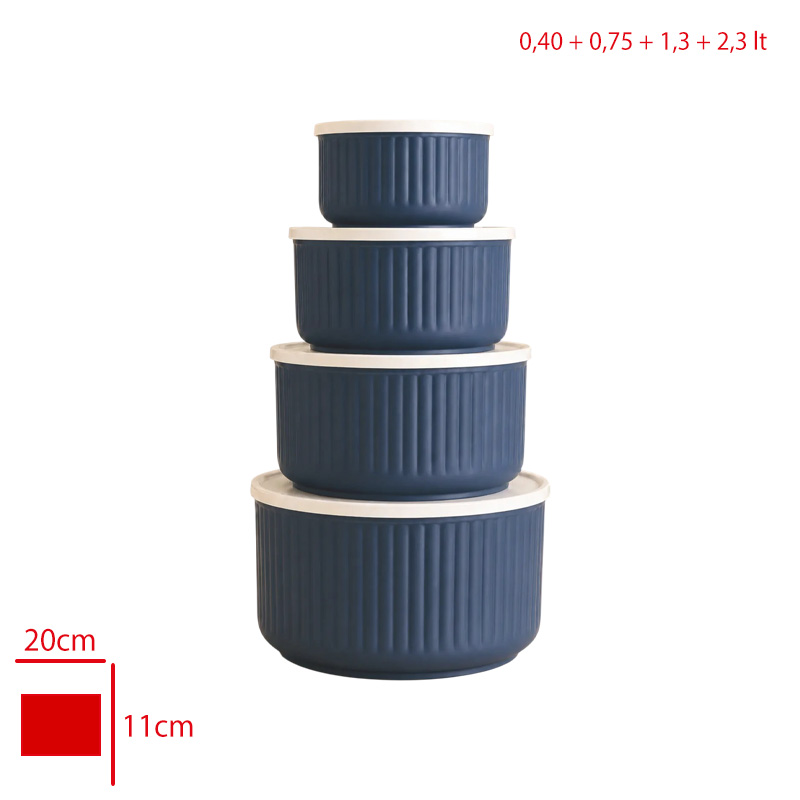 SAKLAMA KABI SOFTIA YUVARLAK 4 LU 0,40 LT+0,75 LT+1,3 LT+2,3 LT 200.026