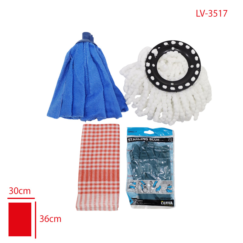 LEVA HOUSE X-LARGE FIRSAT PAKETI LV-3517 (DONERLI MOP YEDEK/MIKROFIBER MOP/BUL. ELD./KURULAMA BEZ) - 