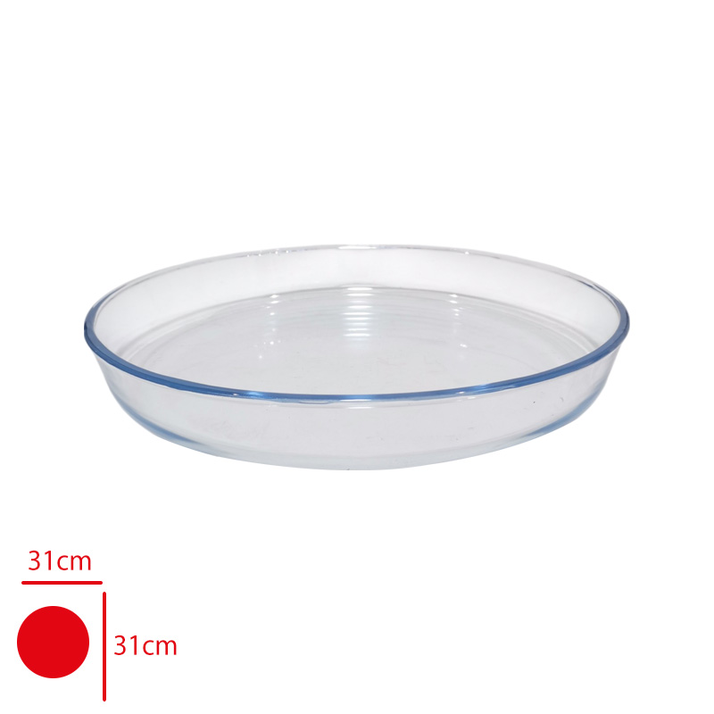BORART CAM FIRIN TEPSI YUVARLAK SADE BUYUK 45214 - 