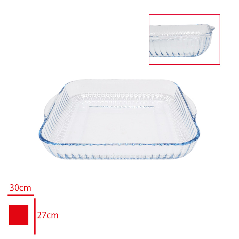 BORART CAM FIRIN TEPSI KARE OPTIK DESENLI BUYUK 45394 - 