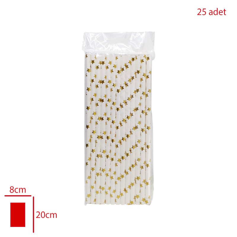 LEVA PIPET KAGIT 25 LI PARLAK DESENLI LV11038