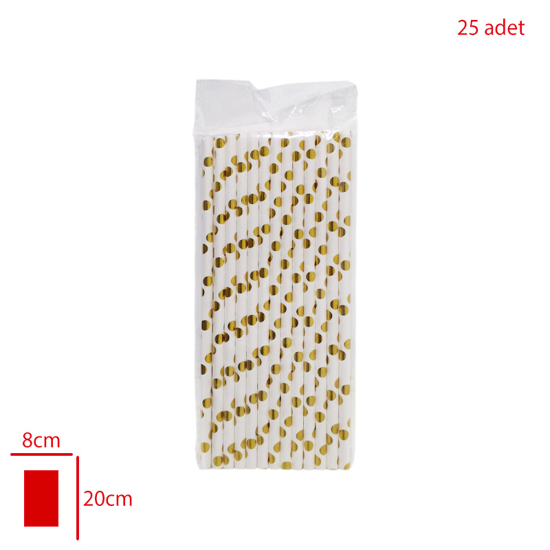 LEVA PIPET KAGIT 25 LI PARLAK DESENLI LV11039
