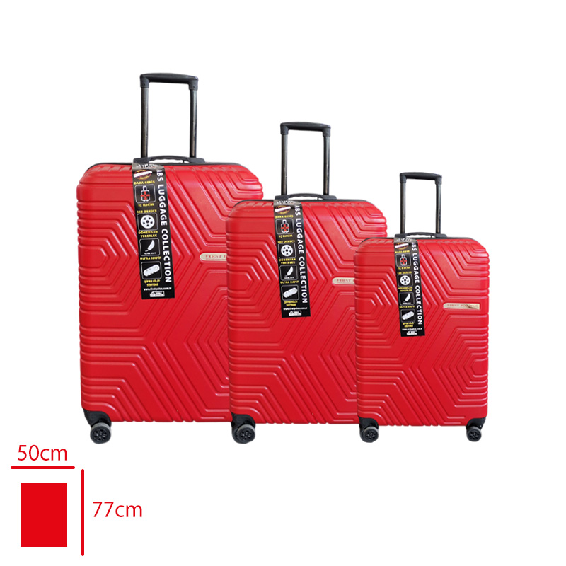 FIRST POLO'S VALIZ 3 LU SET ABS KIRMIZI - 
