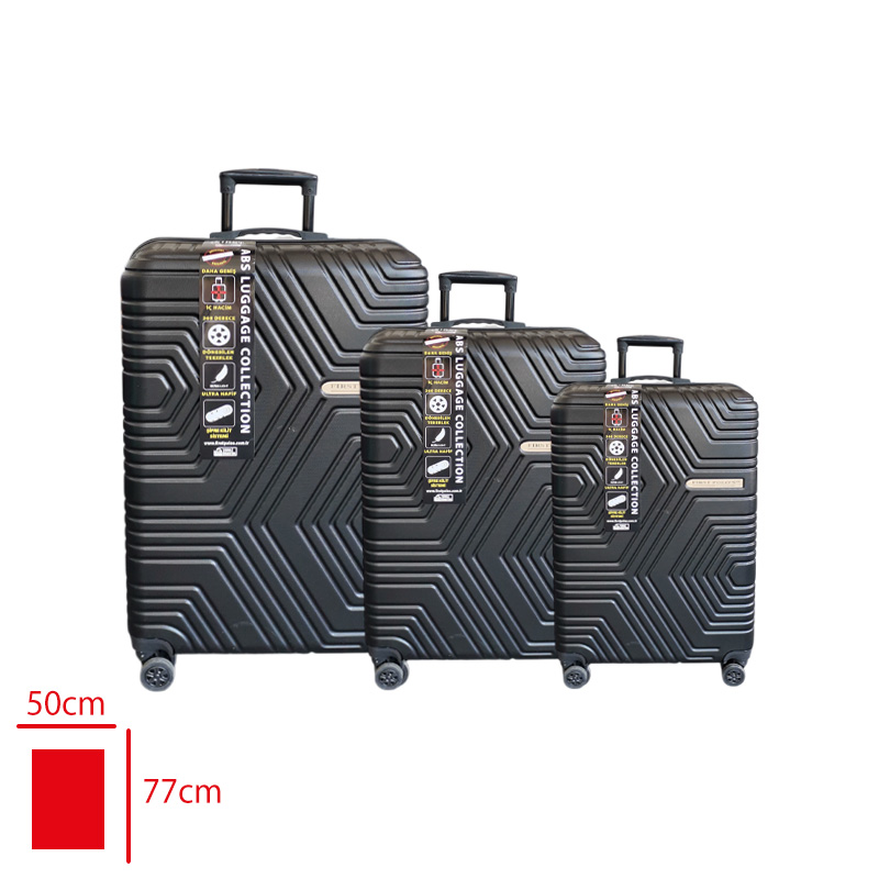 FIRST POLO'S VALIZ 3 LU SET ABS SIYAH - 