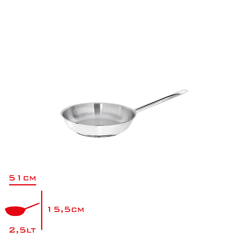 KAPP TEK SAPLI CELIK TAVA 2,5 LT 24*5,5 30152405