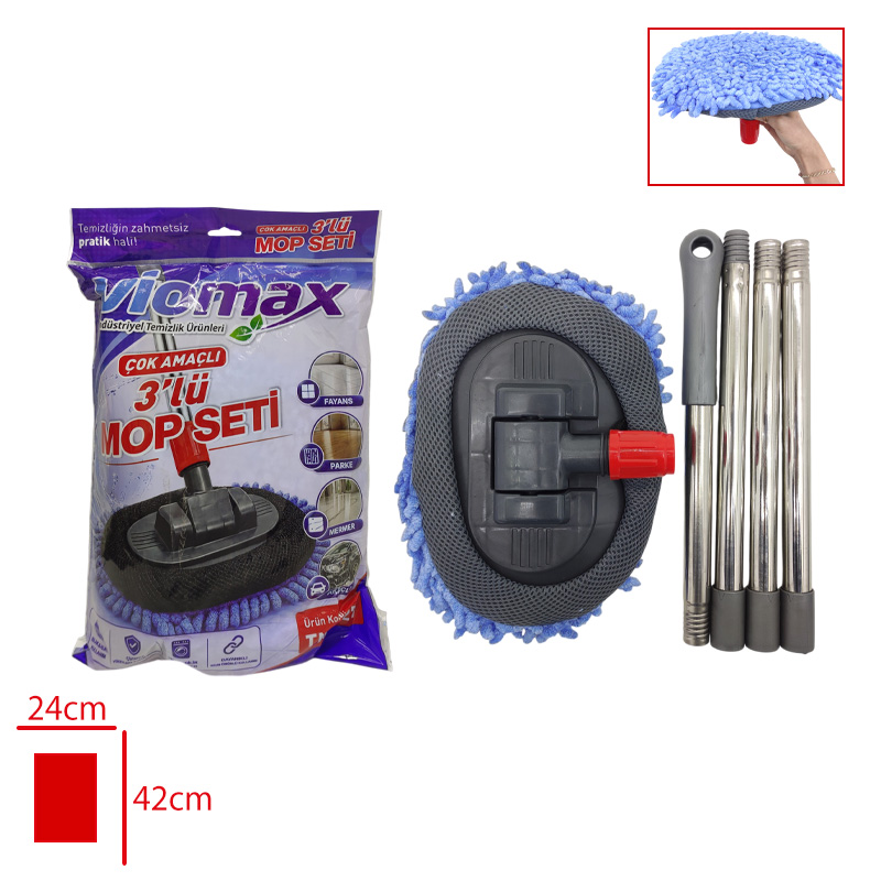 VIOMAX COK AMACLI MAKARNA MOP SETI 3 LU TM-727 - 