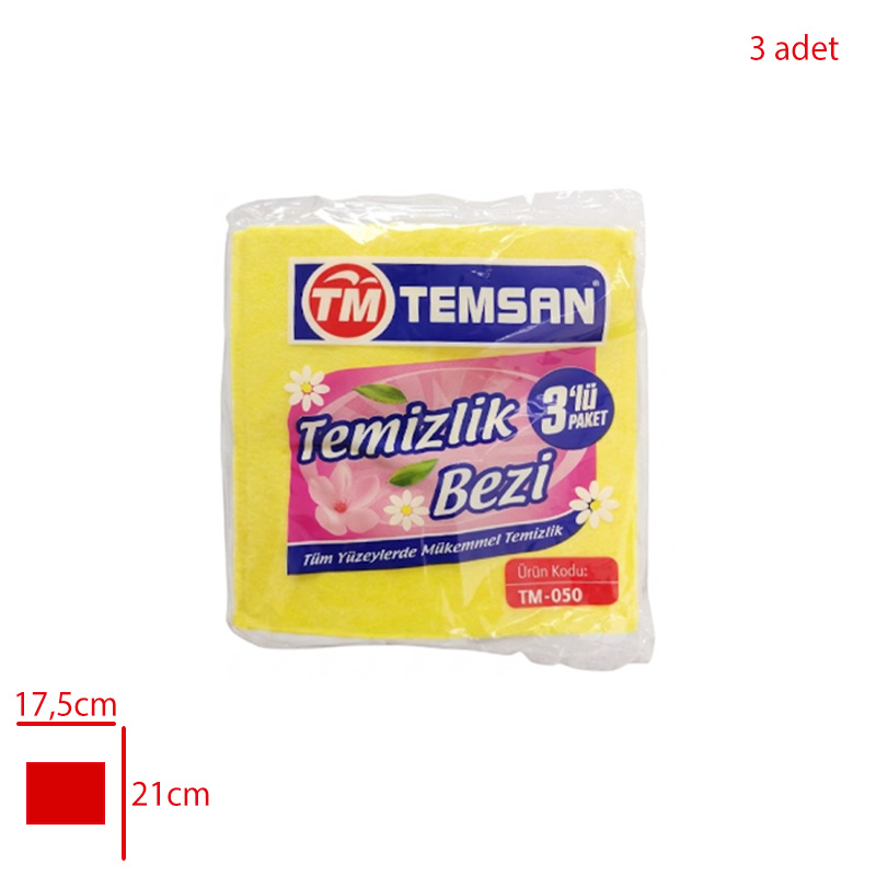 TEMSAN TEMIZLIK BEZI 3 LU TM-050 - 