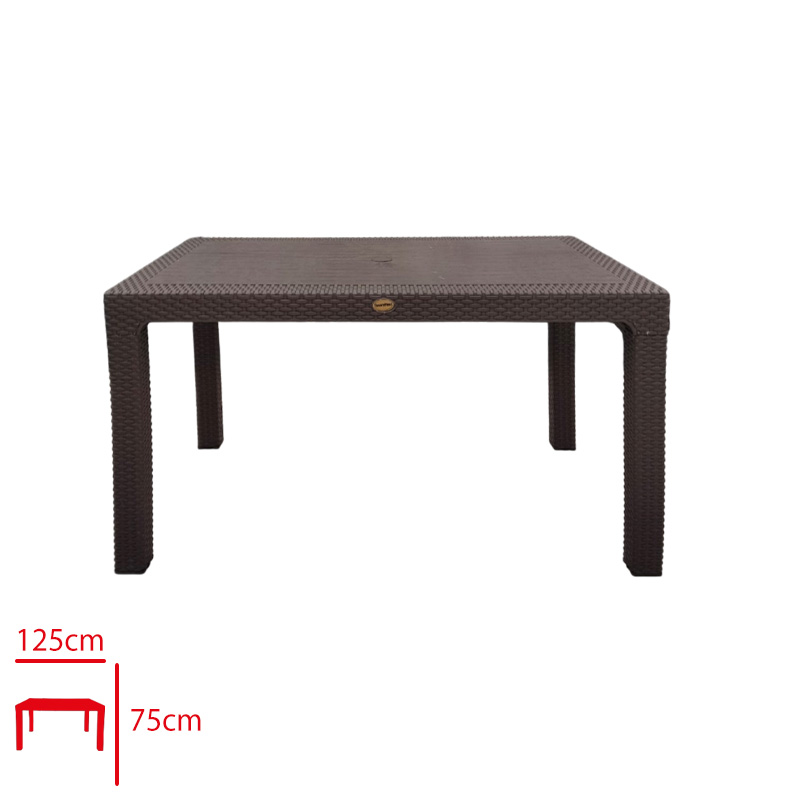 FAVORY MASA RATTAN 75*125 CAMSIZ KAHVE GOLF - 