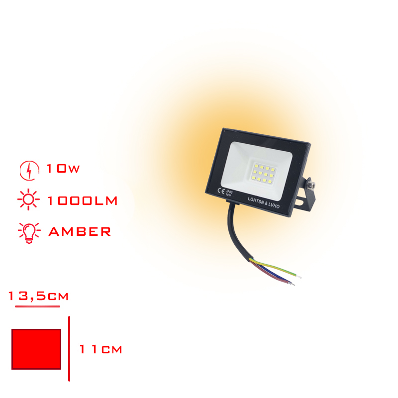 LEVA PROJEKTOR LED SLIM 10W AMBER ISIK LV-3144 / A