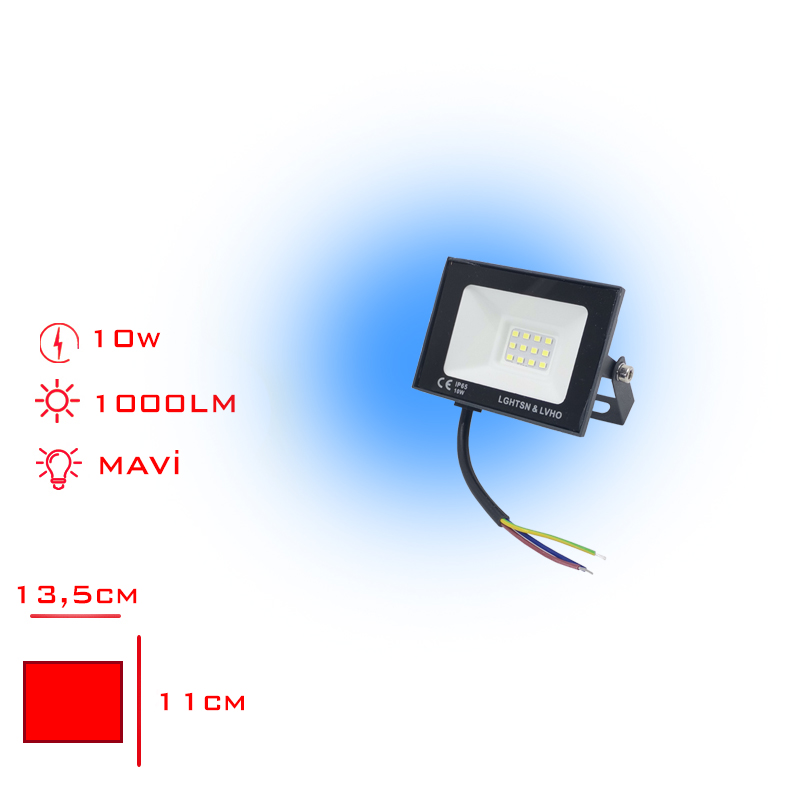 LEVA PROJEKTOR LED SLIM 10W MAVI ISIK LV-3144 / B