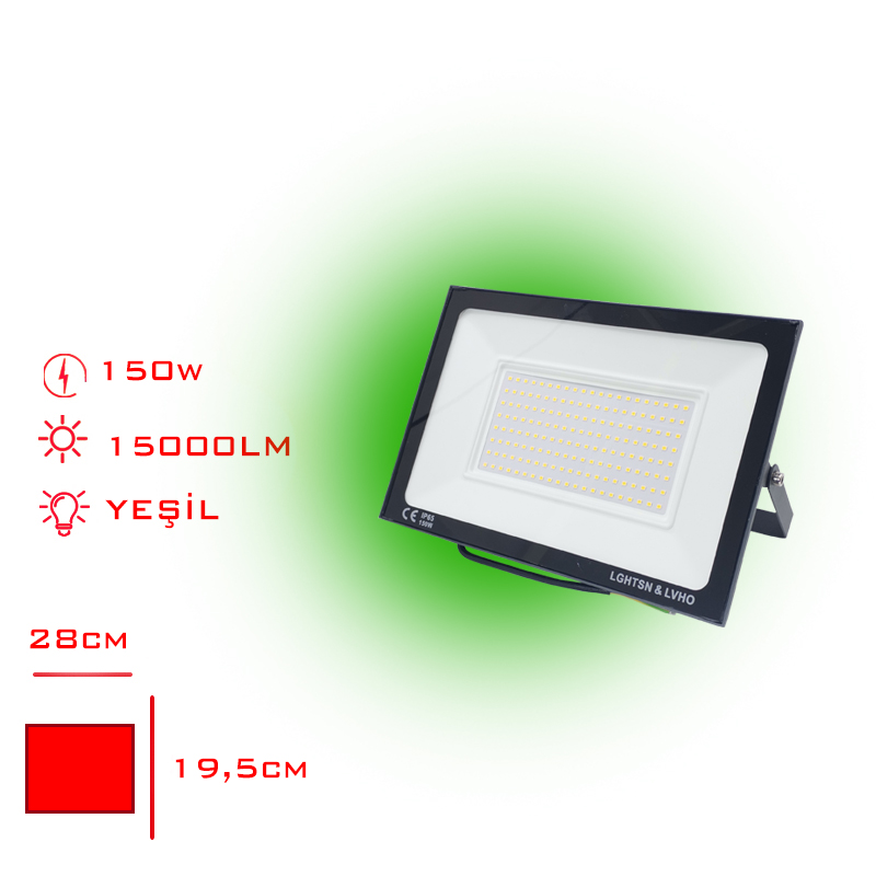 LEVA PROJEKTOR LED SLIM 150W YESIL ISIK LV-3149 / G - 
