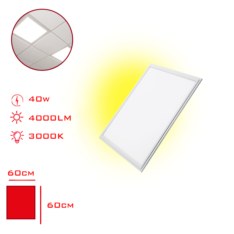 LEVA LED PANEL KARE SIVA ALTI 40W 60*60 SARI ISIK LV-3100 / 3