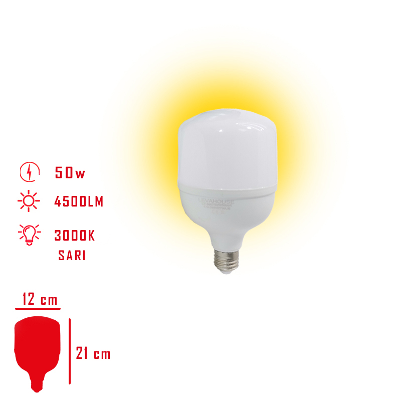 LEVA AMPUL LED TORCH 50W SARI ISIK E27 LV-3071 / 3