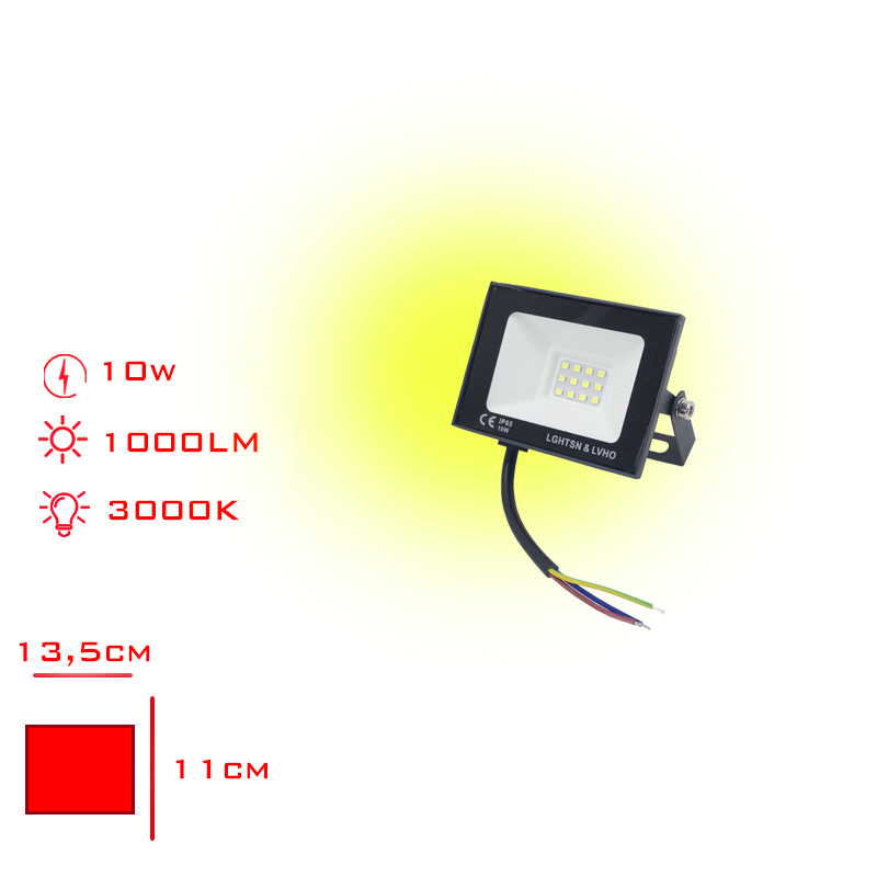 LEVA PROJEKTOR LED SLIM 10W SARI ISIK LV-3144 / 3
