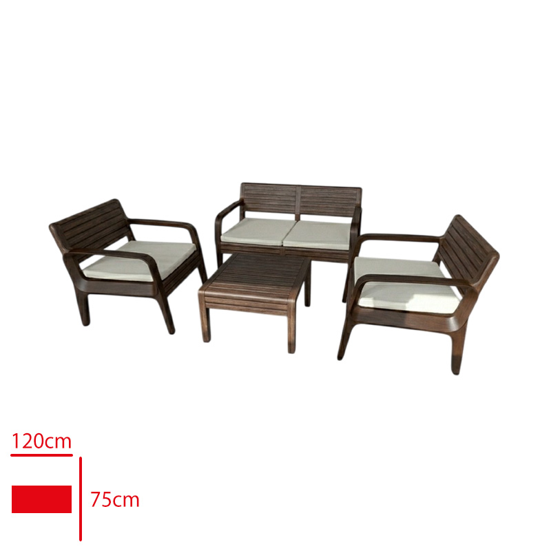 LEVA OTURMA GRUBU REYNA RATTAN 1 IKILI 2 TEKLI 1 SEHPA KAHVE