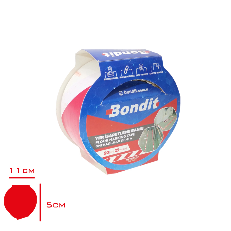 BONDIT YER ISARETLEME BANDI KIRMIZI BEYAZ 50 MM*25 YDS BNY5025K - 1. Minimum sipariş tutarı 5.000TL'dir (KDV hariç).
2. Fiyatlarımız İzmir teslim fiyatlarıdır; kargo ücreti Kargo ve Teslimat Politikası'na göre hesaplanır (₺100.000 ve üzeri siparişlerde ücretsiz).
3. Spot ve sipariş üzerine tedarik edilen ürünlerde stok durumu ve teslim süresi sipariş onayında bildirilir.
4. Kusurlu, hasarlı veya yanlış gönderilen ürünler, teslimden itibaren 14 gün içinde bildirilmesi hâlinde iade alınır.
5. Şahıs şirketlerine ve tüzel kişilere faturalı satış yapılmaktadır; bireysel tüketicilere satış yapılmamaktadır.