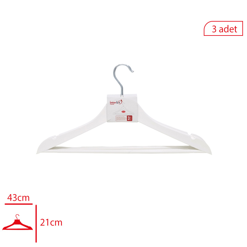 ELBISE ASKISI AHSAP GORUNUMLU LUX BEYAZ  3 LU G-130 - 1. Minimum sipariş tutarı 5.000TL'dir (KDV hariç).
2. Fiyatlarımız İzmir teslim fiyatlarıdır; kargo ücreti Kargo ve Teslimat Politikası'na göre hesaplanır (₺100.000 ve üzeri siparişlerde ücretsiz).
3. Spot ve sipariş üzerine tedarik edilen ürünlerde stok durumu ve teslim süresi sipariş onayında bildirilir.
4. Kusurlu, hasarlı veya yanlış gönderilen ürünler, teslimden itibaren 14 gün içinde bildirilmesi hâlinde iade alınır.
5. Şahıs şirketlerine ve tüzel kişilere faturalı satış yapılmaktadır; bireysel tüketicilere satış yapılmamaktadır.